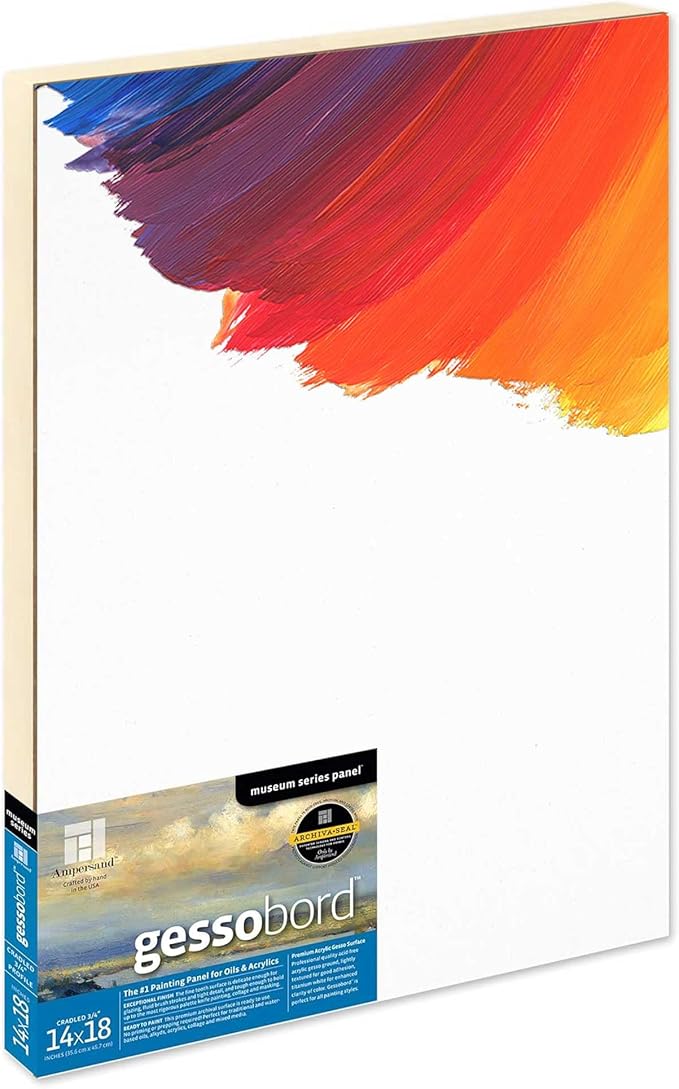 Ampersand Art Supply Museum Series Gessobord | 14x18 | 1/8" Flat Profile | by AmpersandArtSupply