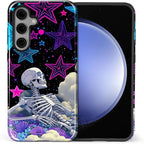 for Samsung Galaxy S25 Plus Case, Skull Star Collage Pattern Glossy 2 in 1 - Image 2