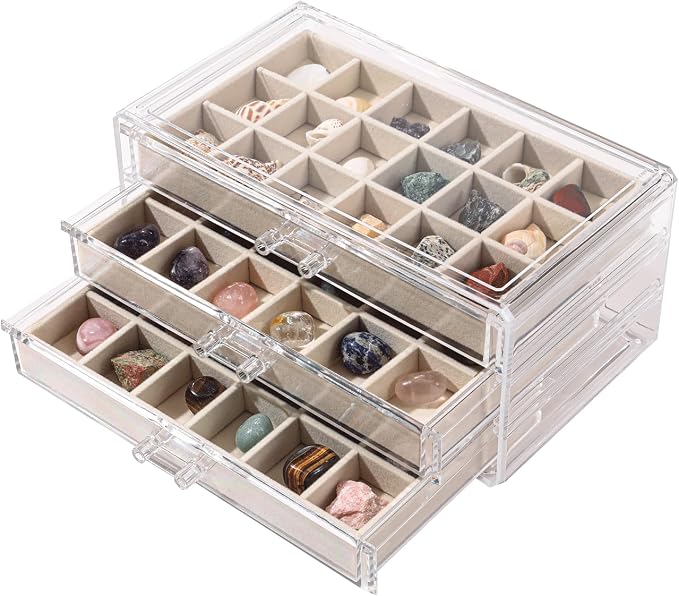 CLUQMEIK Acrylic Rock Collection Display Case by CLUQMEIK