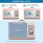 LAPGEAR Home Office Pro Lap Desk – Pink, Fits 15.6” Laptops - Image 3