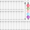50 PCS Blank Beaded Keychain Bars, Metal Beading Sticks by Homaisson