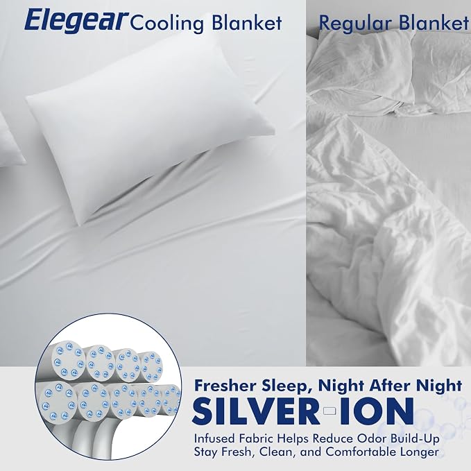 Elegear Cooling Blankets for Hot Sleeper Throw XL, Arc-Chill 3.0 Cool Fiber - Image 3