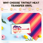 Tintnut Orange Purple Gradient Heat Transfer Vinyl Roll, easy cut & weed - Image 3
