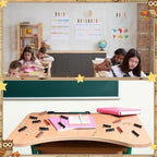 LemonRoad 60 Pcs Push Pin with Wooden Clips Teacher Cork Board Artworks - Image 5