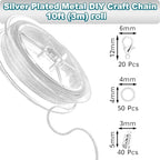 Jishi 33ft Silver Snake Chain 1.2mm Jewelry Making Chains - Image 2