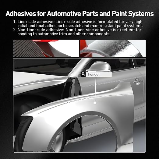 3M Automotive Acrylic Plus Tape, 0.79" x 18Ft, Dark Gray, 2 Pack | Double Sided - Image 6