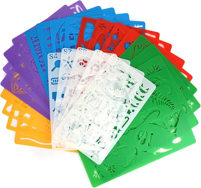Stencil Drawing Kit for Kids, Great Birthday Gift for Boy Girl by Acoavo