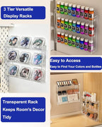 3 Tier Display Rack, Acrylic Craft Paint Storage Organizer, Miniature Holder - Image 6