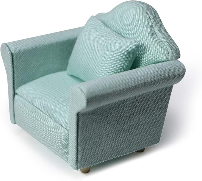 Dollhouse Couch with Pillow 1 12 Scale Miniature Sofa Arm Chair Living Room by Cuteminifulfillsallyourfantasiesabouttheminihomeinyourdreams