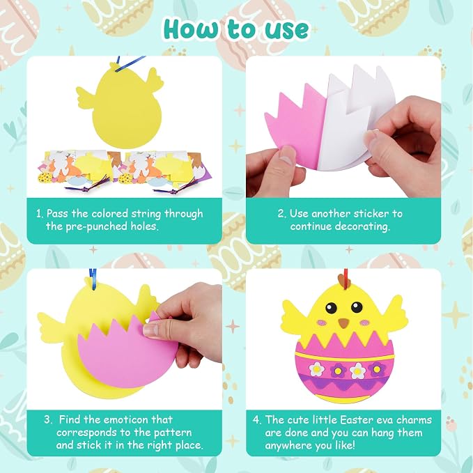 Fennoral 24 Pack Easter Craft Kit - Image 3
