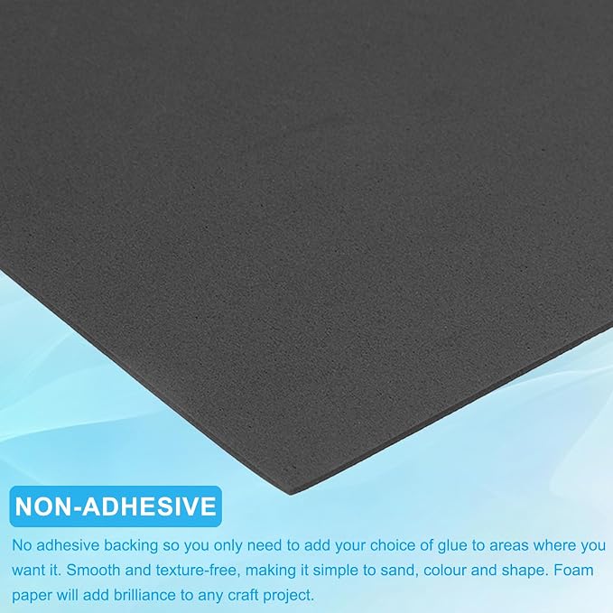 PATIKIL EVA Foam Sheet 10Pcs 12x8 Inch 2mm Thick Black | Easy Cutting EVA Foam - Image 4