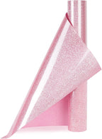 Pink Glitter HTV Heat Transfer Vinyl Rolls12inch by 9feet PU Stretch Iron on - Image 6