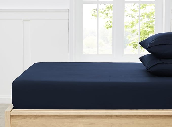 Twin XL Fitted Sheet Only with Full Elastic & Built in Corner Sheet Straps to - Image 3