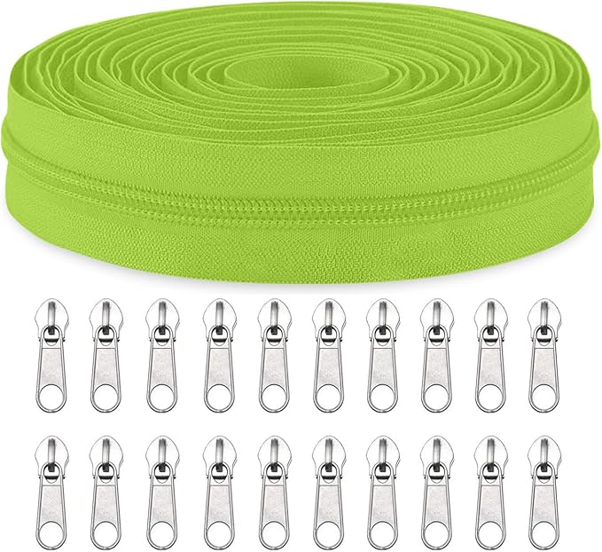 Sawoake #5 Nylon Coil Zippers by The Yard Bulk 10 Yards by Zipper