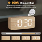 uscce Wooden Digital Alarm Clocks - Image 4