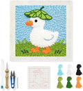 INFUNLY Simple Duck Punch Needle Kit White Duck DIY Embroidery Punch Needle Set by INFUNLY