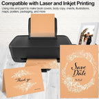 Joyberg Brown Cardstock 8.5 x 11, 230gsm Cover Cardstock Paper, 85 Lb Heavy - Image 4