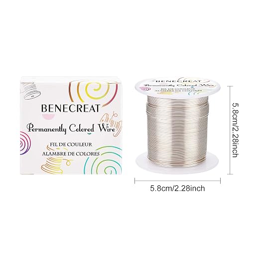 BENECREAT 20 Gauge 32 Yards Silver Jewelry Wire - Image 2