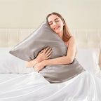 BEDELITE Satin Pillowcase with Zipper, Rose Taupe King Size Pillow Cases Set of - Image 2