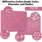 Sewing Cutting Mat 8in x 6in, Small Self Healing Cutting Board A5 Rotary - Image 2