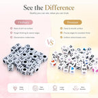 1400 PCS 6x6mm Cube Alphabet Letter Beads - Image 2
