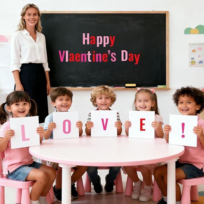 FYSUIMU 134 Pcs Valentine's Day Bulletin Board Letters Alphabet Number Symbol - Image 7