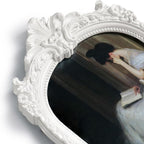 Cuspin 4x6 White Arched Picture Frame, Vintage Ornate Resin Photo Frame - Image 4