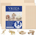 VKIZA 54 Packs Basswood Sheets 12"x12"x1/8", 3mm Basswood by VKIZA