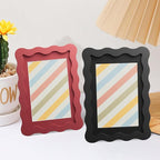 4x6 Picture Frame with Mat for 3.5x5, Wavy Edge Wooden Real Glass Photo Frame - Image 7