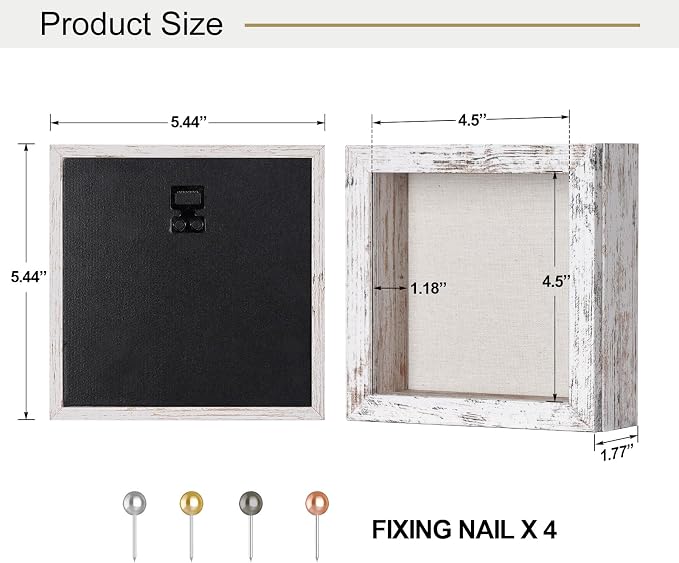 5x5 Shadow Box Frame with Linen Back - Image 6