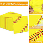 50 Guests Softball Plates and Napkins Party Supplies Softball Party Decorations - Image 3