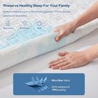 BEDLORE Waterproof Mattress Protector, Queen Size Noiseless Mattress Pad - Image 2