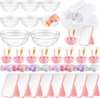 Teenyyou 8 Set Spa Tie Dye Pink and Purple Supplies by Teenyyou