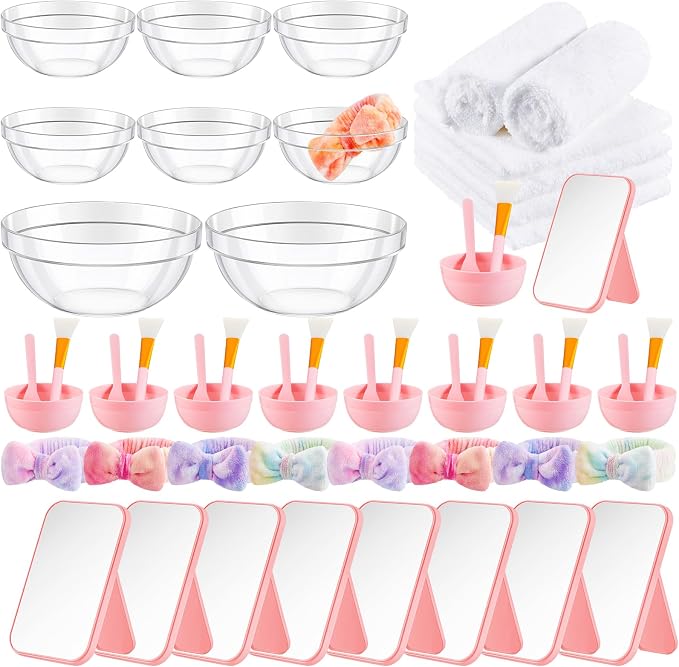 Teenyyou 8 Set Spa Tie Dye Pink and Purple Supplies by Teenyyou