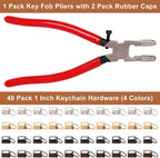 Key Fob Hardware Set, Key Lanyard, Keychain Making Kit Crafts DIY Supplies - Image 5