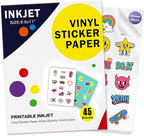 Aevdor 45-Sheet Glossy White Printable Vinyl Sticker Paper, Inkjet | Glossy by Aevdor