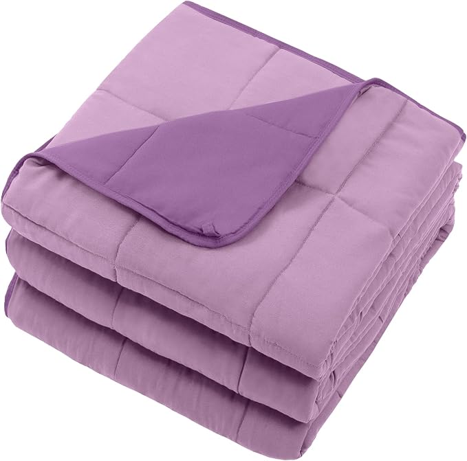 Purple Weighted Blanket for Adults 20lbs, Twin Full Size Cooling Heavy Throw - Image 6