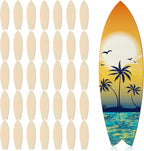 36 Pcs 12 Inch Unfinished Wood Surfboard Cutout by Anglechic