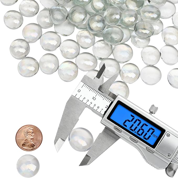5 lb Clear Glass Beads for Vases, Glass Pebbles - Image 2