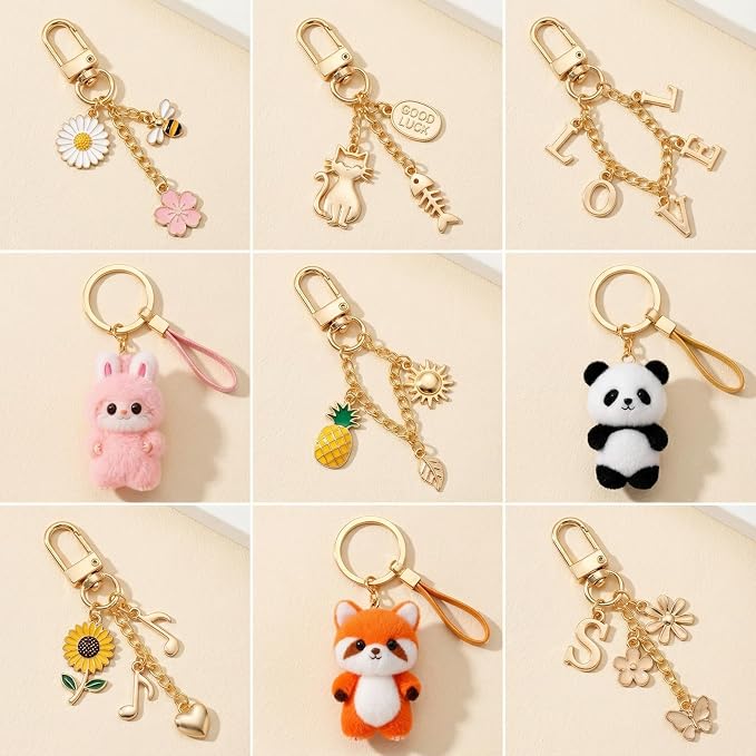 Key Chain Keychain Making Kit Accessories 540pcs Gold and Silver Bag Charm Clip - Image 6