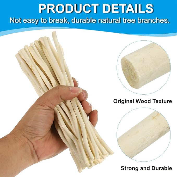 PATIKIL 60 Pcs / 40cm Wood Log Sticks, 0.2-0.5inch in Diameter Natural Driftwood - Image 3