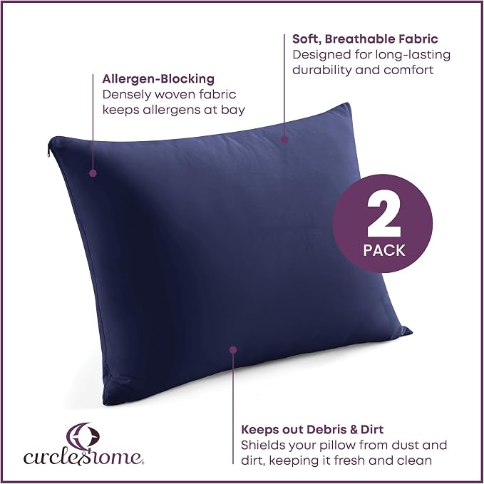 CirclesHome Pillow Covers with Zipper King Size - Image 2
