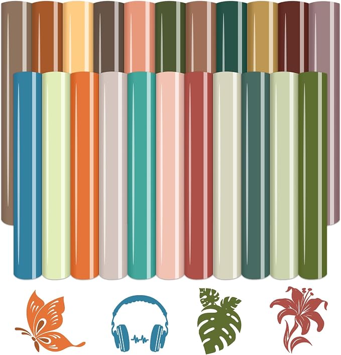 HTVSTD Boho HTV Heat Transfer Vinyl 22 Sheets 12×10in Iron on Vinyl | Dark Boho by CraftingEveryday