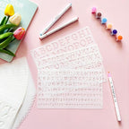 1/3, 2 Inch Letter Stencils for Painting, 28 Pack Reusable Plastic Alphabet and - Image 4