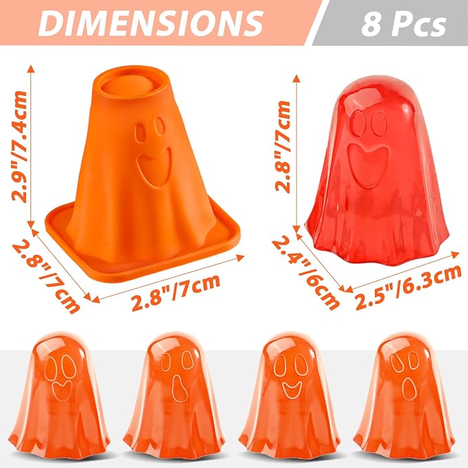 Kamehame Giant Ghost Silicone Mold, 8 Packs Ghost Jello Molds Halloween - Image 3