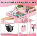 SUNALLY 4 Tier Rolling Utility Cart - Image 3