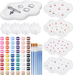 MotiMind 4 Set Ceramics to Paint Cloud Jewelry Tray Ready to Paint Your Own by MotiMind