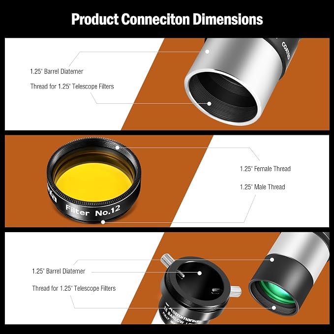 Astromania 14 Piece Telescope Accessory Kit 1.25 Inch Telescope Eyepiece and - Image 6