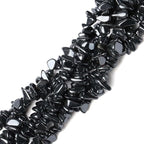 LAIDANLA Black Hematite 400pcs Natural Chip Stone Beads 5-8mm Healing Crystal - Image 2