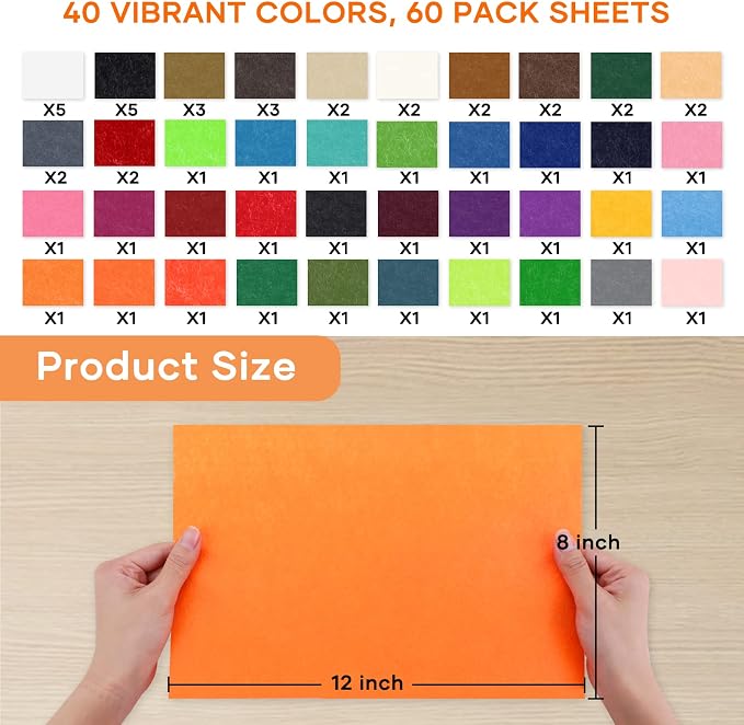 HTVRONT Felt Sheets for Crafts - Image 2